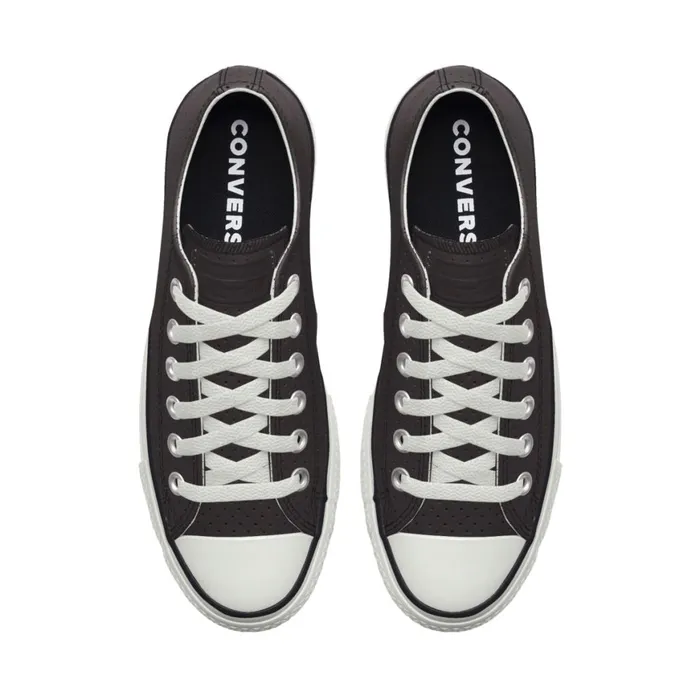 Converse Platforms Custom Chuck Taylor All Star Lift Platform Leather By You Black Perforated 8211 MenWomen