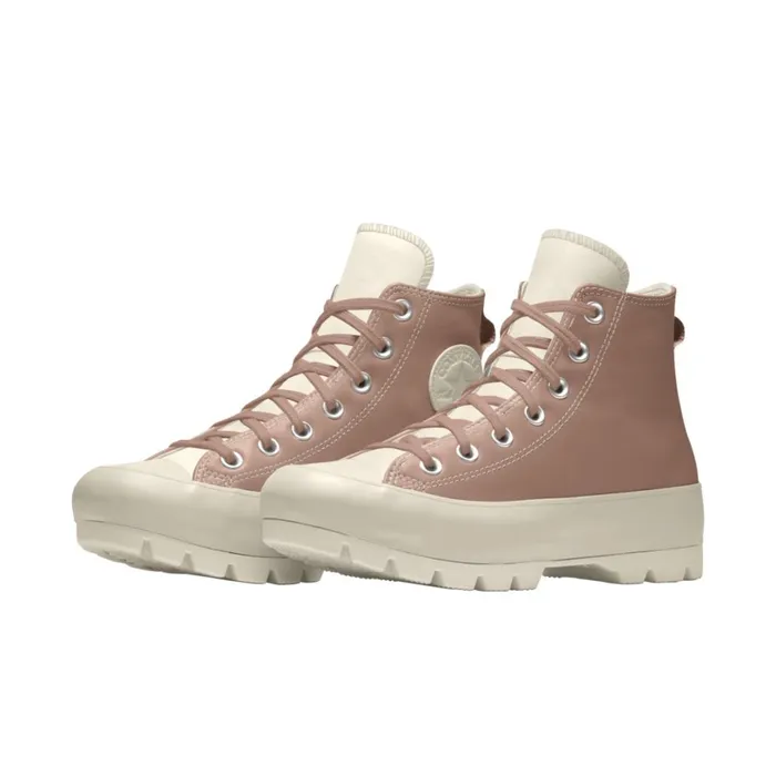 Converse Platforms Custom Chuck Taylor All Star Lugged Platform Leather By You Vachetta Beige 8211 Women