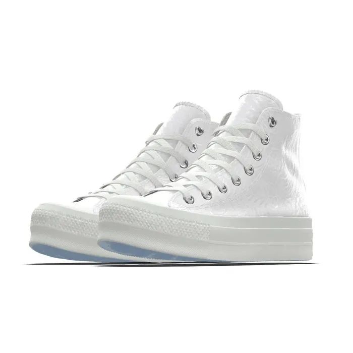Converse Platforms Custom Wedding Chuck Taylor All Star Lift Platform By You White Lace 8211 MenWomen