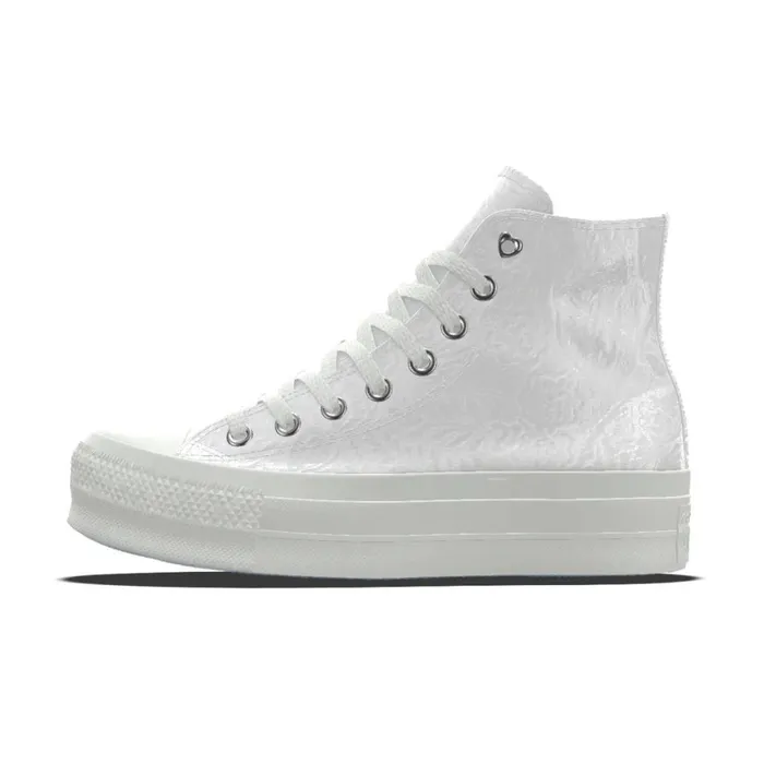 Converse Platforms Custom Wedding Chuck Taylor All Star Lift Platform By You White Lace 8211 MenWomen