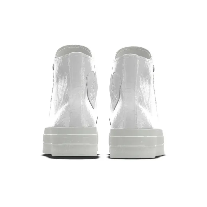 Converse Platforms Custom Wedding Chuck Taylor All Star Lift Platform By You White Lace 8211 MenWomen