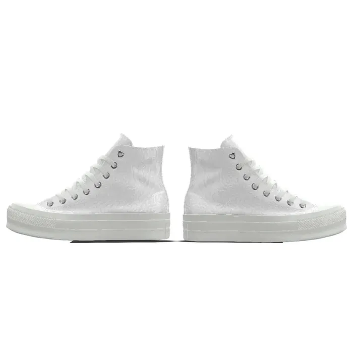 Converse Platforms Custom Wedding Chuck Taylor All Star Lift Platform By You White Lace 8211 MenWomen
