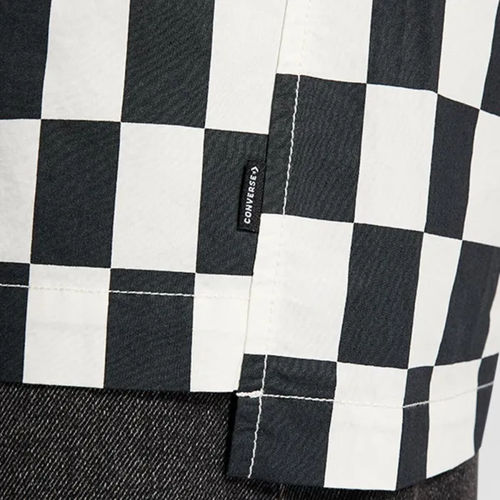 Converse Tops and Shirts Checkered Short Sleeve ButtonDown Shirt Converse Black 8211 Women