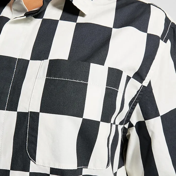 Converse Tops and Shirts Checkered Short Sleeve ButtonDown Shirt Converse Black 8211 Women