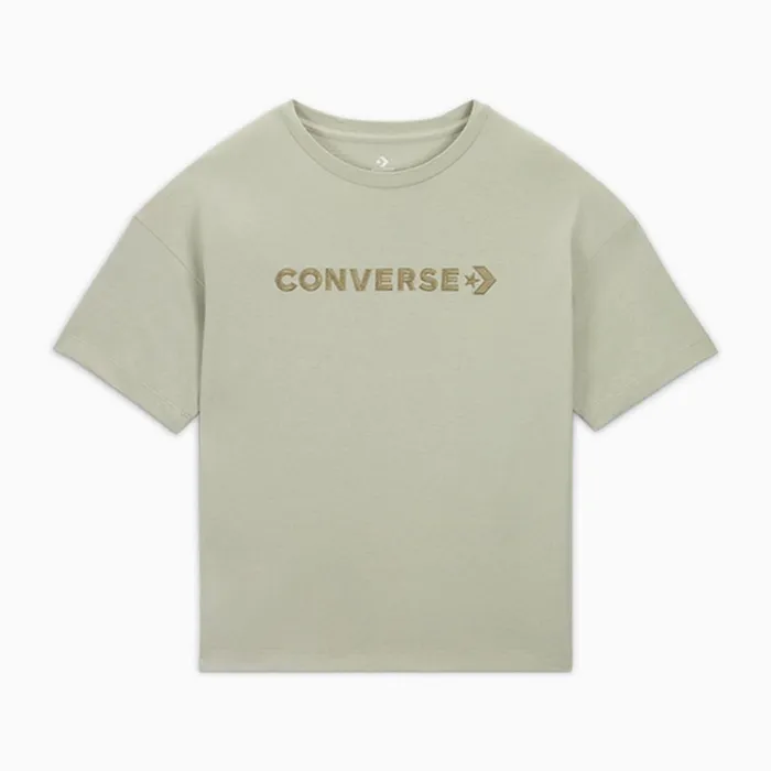 Converse Tops and Shirts Oversized Wordmark TShirt Summit Sage 8211 Women