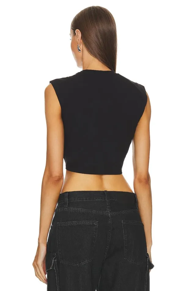 Cybil Tie Front Top Black Women Lovers and Friends Tops