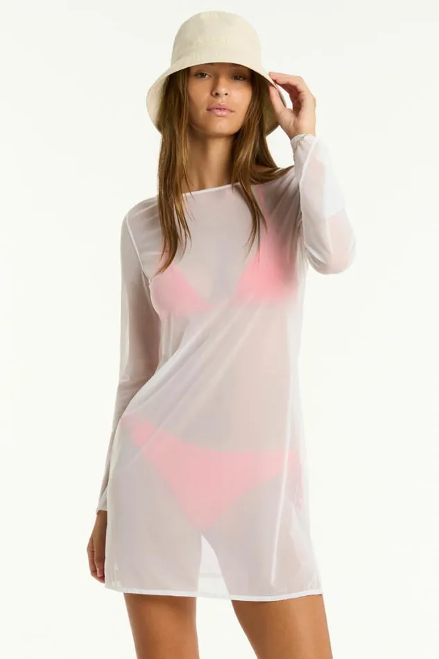 Day Club Mesh Short Dress Day Club White Women Sea Level Dresses