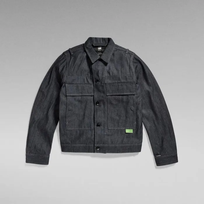 Denim Jackets MenWomen GStar RAW Unisex Utility Flap Pocket Jacket Raw Denim