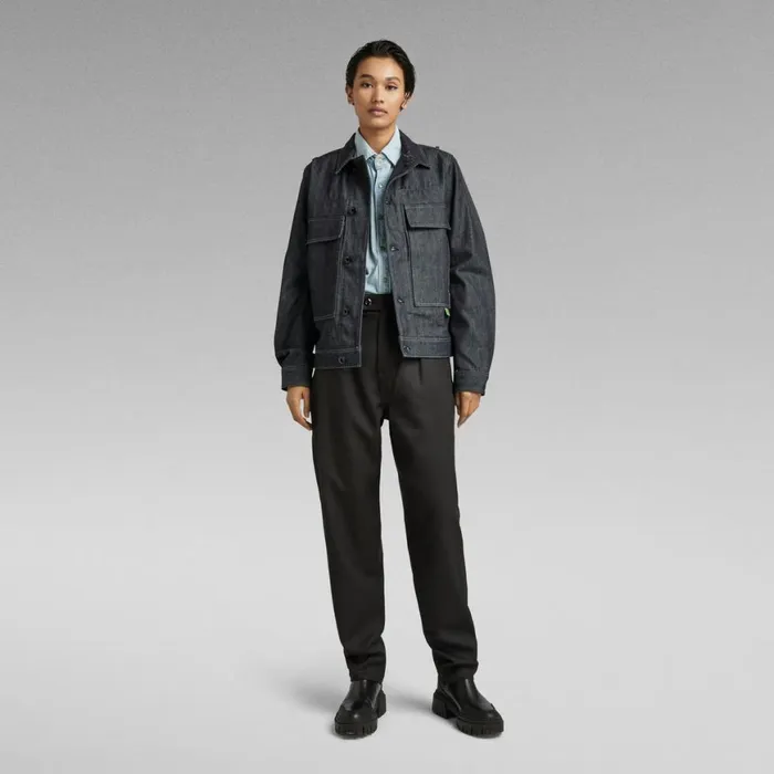 Denim Jackets MenWomen GStar RAW Unisex Utility Flap Pocket Jacket Raw Denim