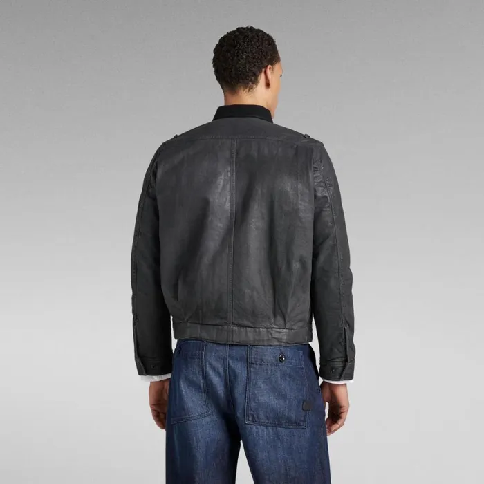 Denim Jackets MenWomen GStar RAW Unisex Utility Flap Pocket Lined Jacket Magma Cobler
