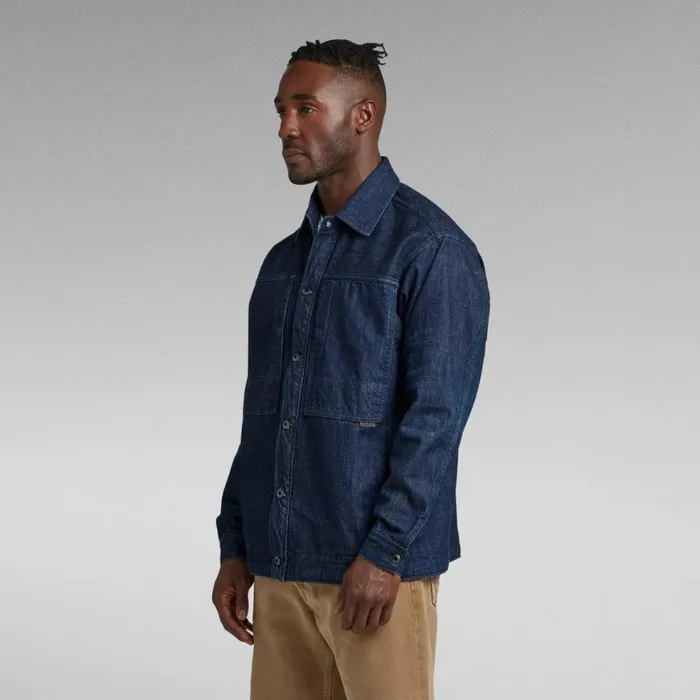 Denim Jackets MenWomen GStar RAW US Navy Unisex Shanorak Worn In Waterfront