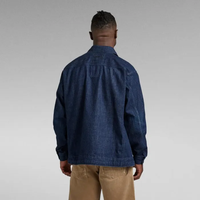 Denim Jackets MenWomen GStar RAW US Navy Unisex Shanorak Worn In Waterfront