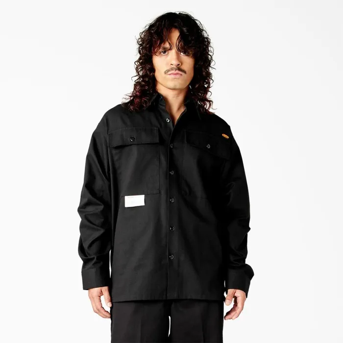 Dickies Button Up Dickies X Willy Chavarria Long Sleeve Work Shirt Black Black bk 8211 Men Dickies Button Up Dickies X Willy Chavarria Long Sleeve Work Shirt Black Black bk 8211 Men