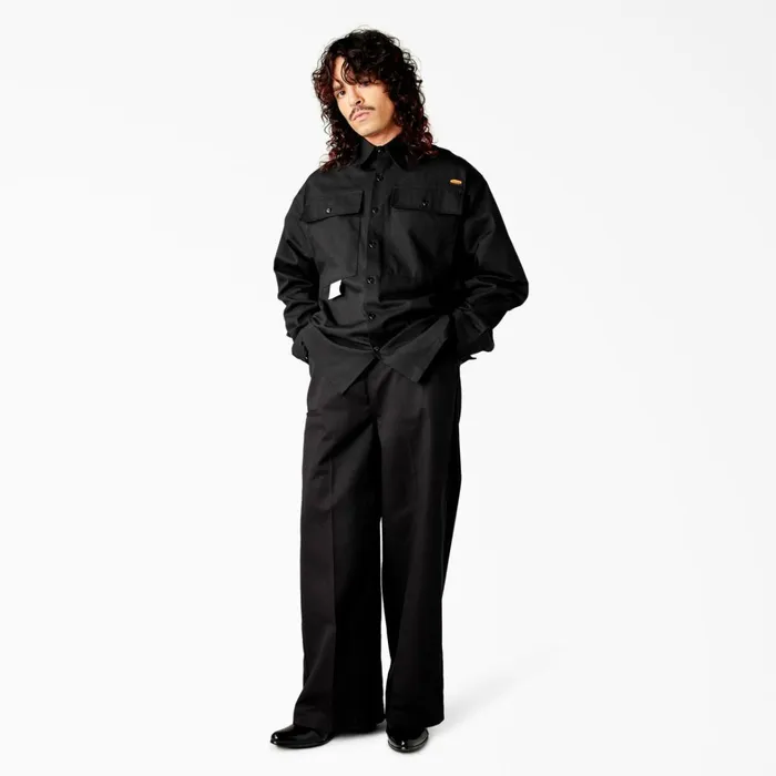 Dickies Button Up Dickies X Willy Chavarria Long Sleeve Work Shirt Black Black bk 8211 Men Dickies Button Up Dickies X Willy Chavarria Long Sleeve Work Shirt Black Black bk 8211 Men