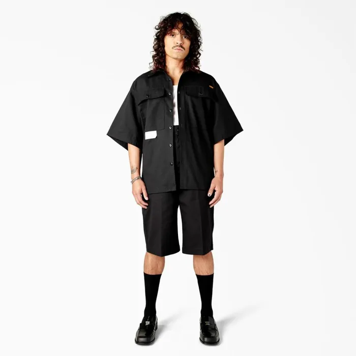 Dickies Button Up Dickies X Willy Chavarria Short Sleeve Work Shirt Black Black bk 8211 Men Dickies Button Up Dickies X Willy Chavarria Short Sleeve Work Shirt Black Black bk 8211 Men