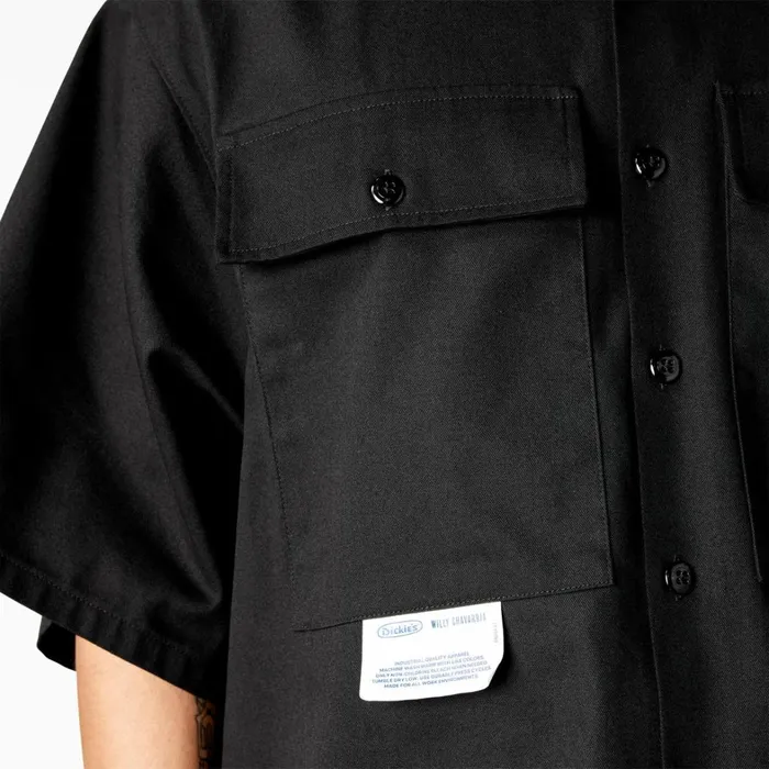 Dickies Button Up Dickies X Willy Chavarria Short Sleeve Work Shirt Black Black bk 8211 Men Dickies Button Up Dickies X Willy Chavarria Short Sleeve Work Shirt Black Black bk 8211 Men