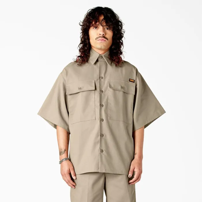 Dickies Button Up Dickies X Willy Chavarria Short Sleeve Work Shirt Desert Sand Desert Sand ds 8211 Men Dickies Button Up Dickies X Willy Chavarria Short Sleeve Work Shirt Desert Sand Desert Sand ds 8211 Men