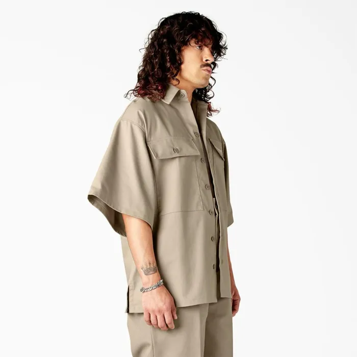 Dickies Button Up Dickies X Willy Chavarria Short Sleeve Work Shirt Desert Sand Desert Sand ds 8211 Men Dickies Button Up Dickies X Willy Chavarria Short Sleeve Work Shirt Desert Sand Desert Sand ds 8211 Men