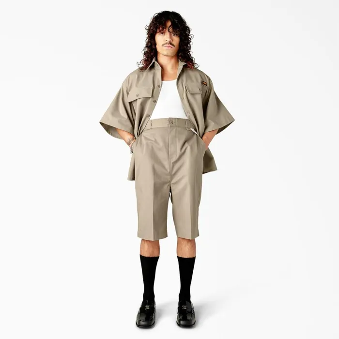 Dickies Button Up Dickies X Willy Chavarria Short Sleeve Work Shirt Desert Sand Desert Sand ds 8211 Men Dickies Button Up Dickies X Willy Chavarria Short Sleeve Work Shirt Desert Sand Desert Sand ds 8211 Men