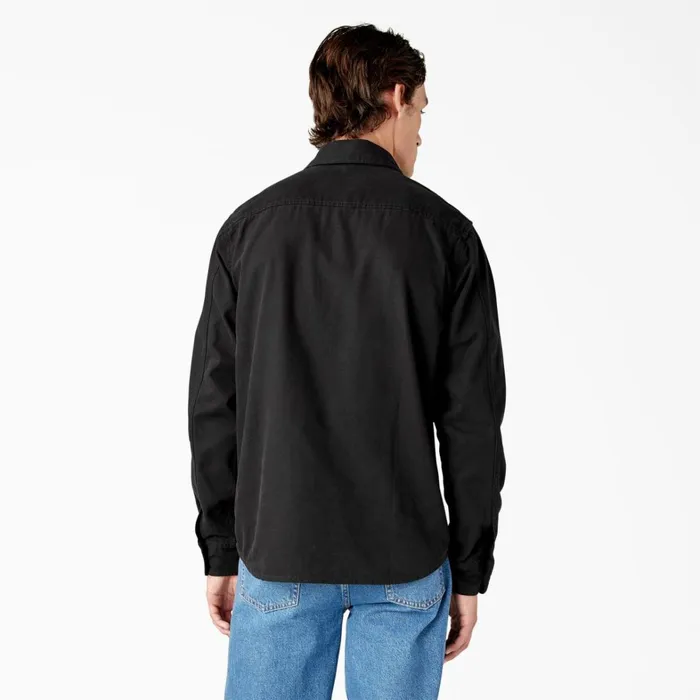 Dickies Button Up Duck Canvas Long Sleeve Utility Shirt Stonewashed Black Stonewashed Black sbk 8211 Men Dickies Button Up Duck Canvas Long Sleeve Utility Shirt Stonewashed Black Stonewashed Black sbk 8211 Men