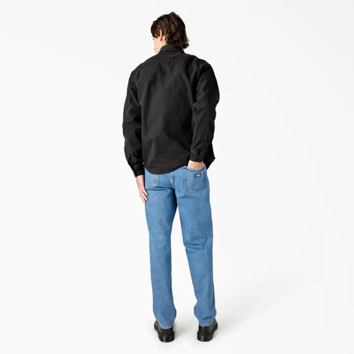 Dickies Button Up Duck Canvas Long Sleeve Utility Shirt Stonewashed Black Stonewashed Black sbk 8211 Men Dickies Button Up Duck Canvas Long Sleeve Utility Shirt Stonewashed Black Stonewashed Black sbk 8211 Men