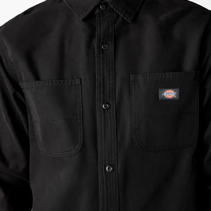 Dickies Button Up Duck Canvas Long Sleeve Utility Shirt Stonewashed Black Stonewashed Black sbk 8211 Men Dickies Button Up Duck Canvas Long Sleeve Utility Shirt Stonewashed Black Stonewashed Black sbk 8211 Men
