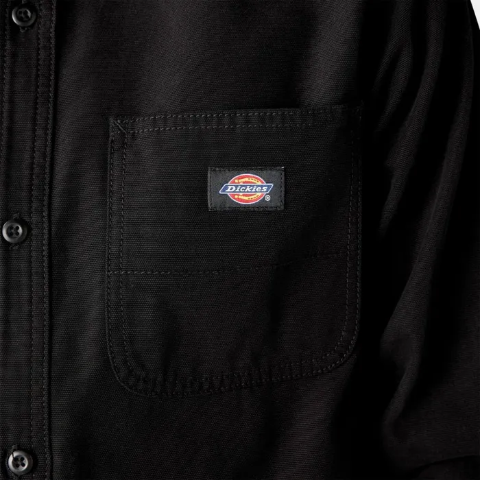 Dickies Button Up Duck Canvas Long Sleeve Utility Shirt Stonewashed Black Stonewashed Black sbk 8211 Men Dickies Button Up Duck Canvas Long Sleeve Utility Shirt Stonewashed Black Stonewashed Black sbk 8211 Men