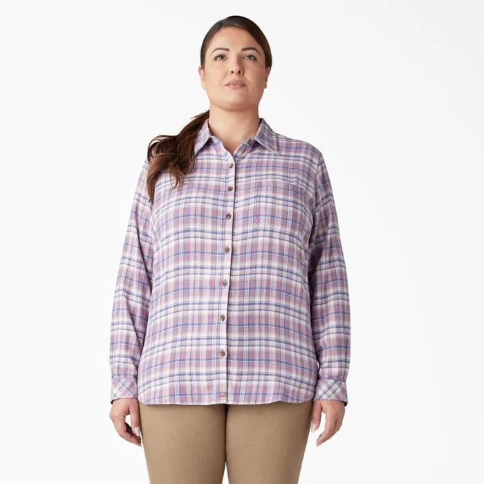 Dickies Button Up Women039s Plus Long Sleeve Plaid Flannel Shirt GrapeadeOrchard Plaid Grapeadeorchard Plaid b2j 8211 Women Dickies Button Up Women039s Plus Long Sleeve Plaid Flannel Shirt GrapeadeOrchard Plaid Grapeadeorchard Plaid b2j 8211 Women