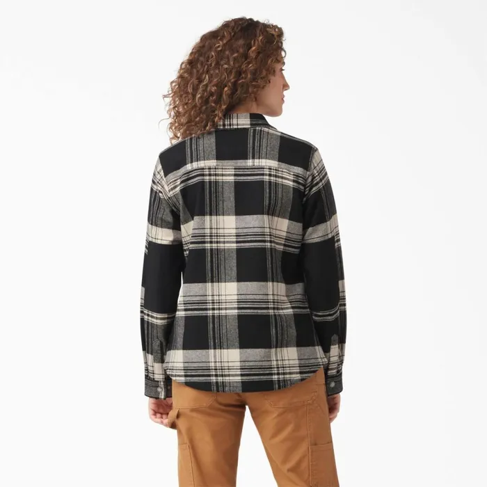 Dickies Button Up Womens DuraTech Renegade Flannel Shirt OatmealBlack Plaid Oatmealblack Plaid b2a 8211 Women Dickies Button Up Womens DuraTech Renegade Flannel Shirt OatmealBlack Plaid Oatmealblack Plaid b2a 8211 Women
