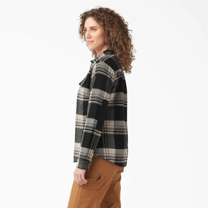 Dickies Button Up Womens DuraTech Renegade Flannel Shirt OatmealBlack Plaid Oatmealblack Plaid b2a 8211 Women Dickies Button Up Womens DuraTech Renegade Flannel Shirt OatmealBlack Plaid Oatmealblack Plaid b2a 8211 Women