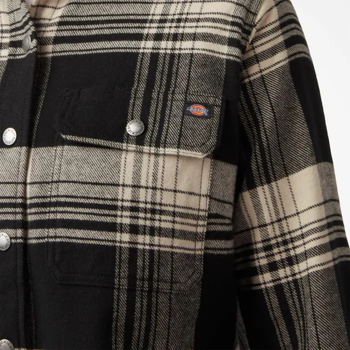 Dickies Button Up Womens DuraTech Renegade Flannel Shirt OatmealBlack Plaid Oatmealblack Plaid b2a 8211 Women Dickies Button Up Womens DuraTech Renegade Flannel Shirt OatmealBlack Plaid Oatmealblack Plaid b2a 8211 Women