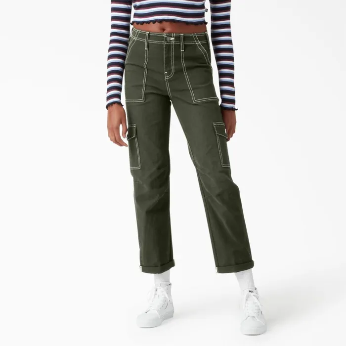 Dickies Cargo Women039s Skinny Fit Cuffed Cargo Pants Olive Green Olive Green og 8211 Women Dickies Cargo Women039s Skinny Fit Cuffed Cargo Pants Olive Green Olive Green og 8211 Women