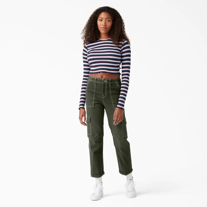 Dickies Cargo Women039s Skinny Fit Cuffed Cargo Pants Olive Green Olive Green og 8211 Women Dickies Cargo Women039s Skinny Fit Cuffed Cargo Pants Olive Green Olive Green og 8211 Women