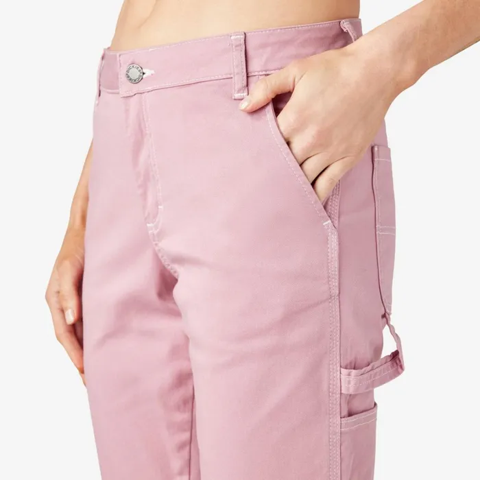 Dickies Carpenter Women039s Slim Straight Fit Roll Hem Carpenter Pants Foxglove Foxglove f2g 8211 Women Dickies Carpenter Women039s Slim Straight Fit Roll Hem Carpenter Pants Foxglove Foxglove f2g 8211 Women