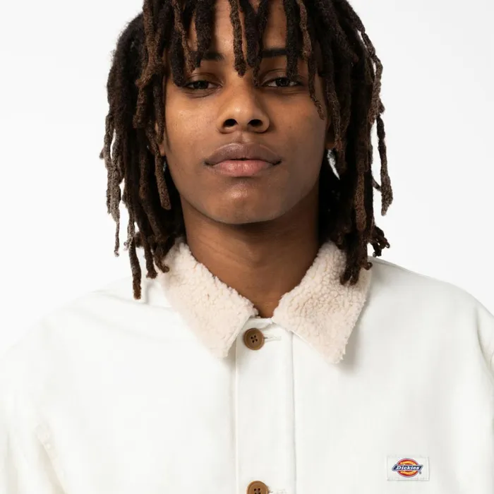Dickies Coats and Jackets Duck Canvas FleeceLined Jacket Stonewashed Cloud Stonewashed Cloud s2c 8211 Men Dickies Coats and Jackets Duck Canvas FleeceLined Jacket Stonewashed Cloud Stonewashed Cloud s2c 8211 Men