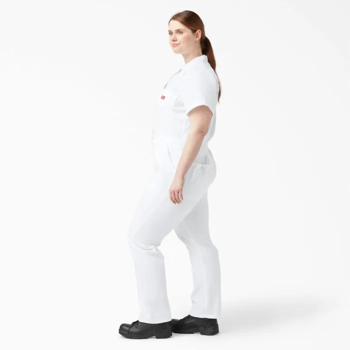 Dickies Coveralls Women039s Plus FLEX Cooling TempiQ Short Sleeve Coveralls White White wh 8211 Women Dickies Coveralls Women039s Plus FLEX Cooling TempiQ Short Sleeve Coveralls White White wh 8211 Women