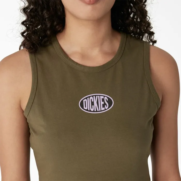 Dickies Cropped Tops Women039s Racerback Cropped Tank Top Military Green Military Green ml 8211 Women Dickies Cropped Tops Women039s Racerback Cropped Tank Top Military Green Military Green ml 8211 Women