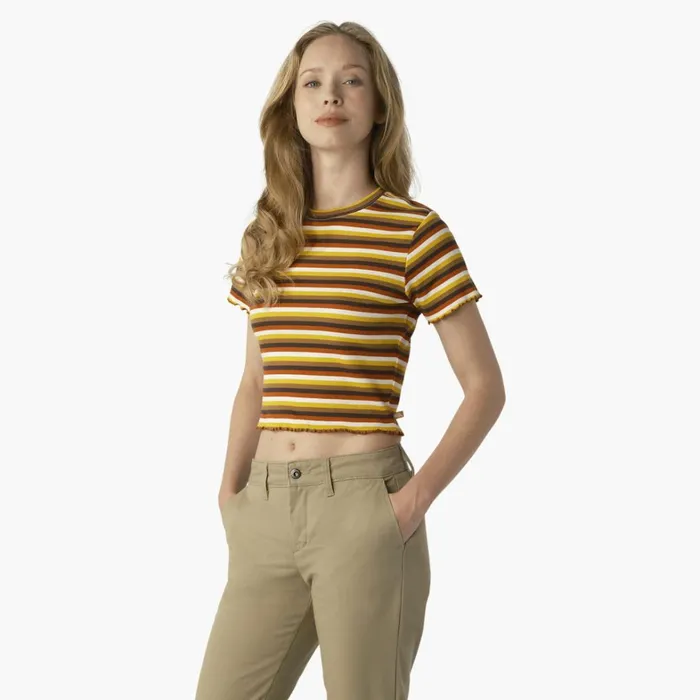 Dickies Cropped Tops Women039s Striped Cropped Baby TShirt Ginger Honey Baby Stripe Ginger Honey Baby Stripe gsn 8211 Women Dickies Cropped Tops Women039s Striped Cropped Baby TShirt Ginger Honey Baby Stripe Ginger Honey Baby Stripe gsn 8211 Women