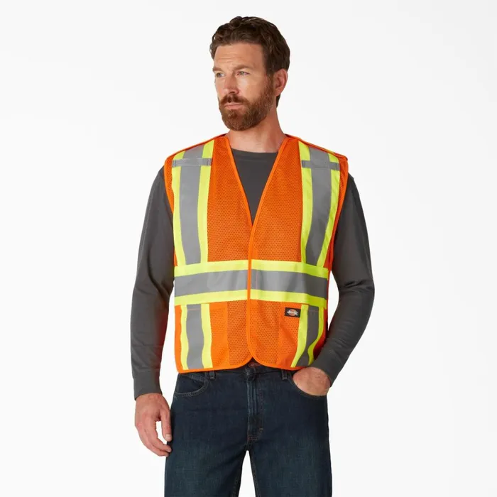 Dickies Hi Vis Hi Vis Safety Vest ANSI Orange Ansi Orange ao 8211 MenWomen