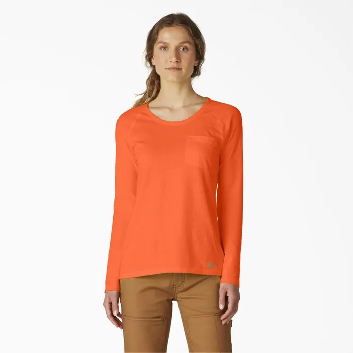 Dickies Hi Vis Women039s Cooling Long Sleeve Pocket TShirt Bright Orange Bright Orange bod 8211 Women Dickies Hi Vis Women039s Cooling Long Sleeve Pocket TShirt Bright Orange Bright Orange bod 8211 Women