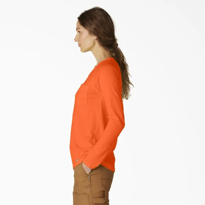 Dickies Hi Vis Women039s Cooling Long Sleeve Pocket TShirt Bright Orange Bright Orange bod 8211 Women Dickies Hi Vis Women039s Cooling Long Sleeve Pocket TShirt Bright Orange Bright Orange bod 8211 Women