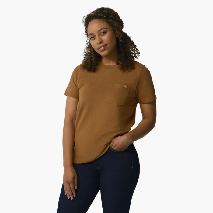 Dickies Hi Vis Women039s Heavyweight Short Sleeve Pocket TShirt Brown Duck Brown Duck bd 8211 Women Dickies Hi Vis Women039s Heavyweight Short Sleeve Pocket TShirt Brown Duck Brown Duck bd 8211 Women