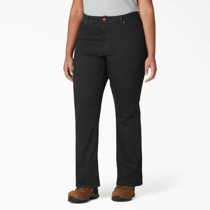 Dickies Jeans Women039s Plus Perfect Shape Bootcut Jeans Rinsed Black Rinsed Black rbk 8211 Women Dickies Jeans Women039s Plus Perfect Shape Bootcut Jeans Rinsed Black Rinsed Black rbk 8211 Women