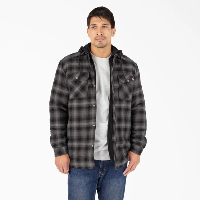 Dickies Outerwear Water Repellent Flannel Hooded Shirt Jacket Black Ombre Plaid Black Ombre Plaid ap1 8211 Men Dickies Outerwear Water Repellent Flannel Hooded Shirt Jacket Black Ombre Plaid Black Ombre Plaid ap1 8211 Men
