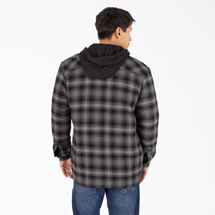 Dickies Outerwear Water Repellent Flannel Hooded Shirt Jacket Black Ombre Plaid Black Ombre Plaid ap1 8211 Men Dickies Outerwear Water Repellent Flannel Hooded Shirt Jacket Black Ombre Plaid Black Ombre Plaid ap1 8211 Men