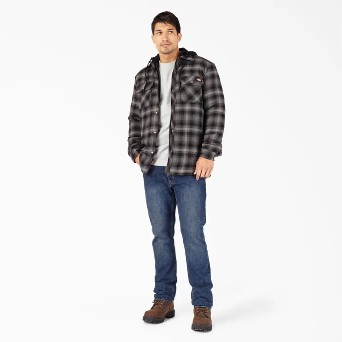Dickies Outerwear Water Repellent Flannel Hooded Shirt Jacket Black Ombre Plaid Black Ombre Plaid ap1 8211 Men Dickies Outerwear Water Repellent Flannel Hooded Shirt Jacket Black Ombre Plaid Black Ombre Plaid ap1 8211 Men