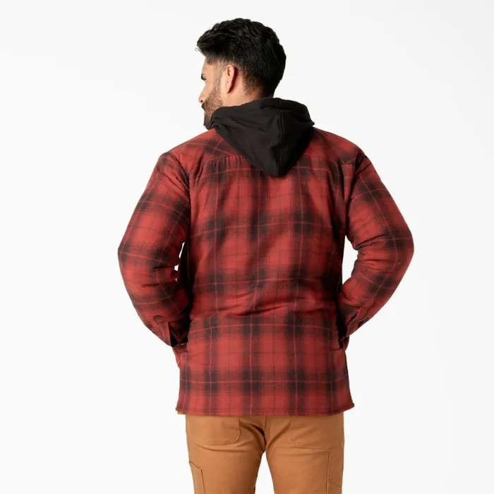 Dickies Outerwear Water Repellent Flannel Hooded Shirt Jacket BrickBlack Ombre Plaid Brickblack Ombre Plaid b2w 8211 Men Dickies Outerwear Water Repellent Flannel Hooded Shirt Jacket BrickBlack Ombre Plaid Brickblack Ombre Plaid b2w 8211 Men