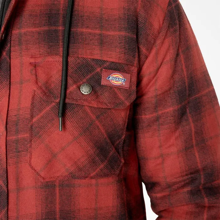 Dickies Outerwear Water Repellent Flannel Hooded Shirt Jacket BrickBlack Ombre Plaid Brickblack Ombre Plaid b2w 8211 Men Dickies Outerwear Water Repellent Flannel Hooded Shirt Jacket BrickBlack Ombre Plaid Brickblack Ombre Plaid b2w 8211 Men