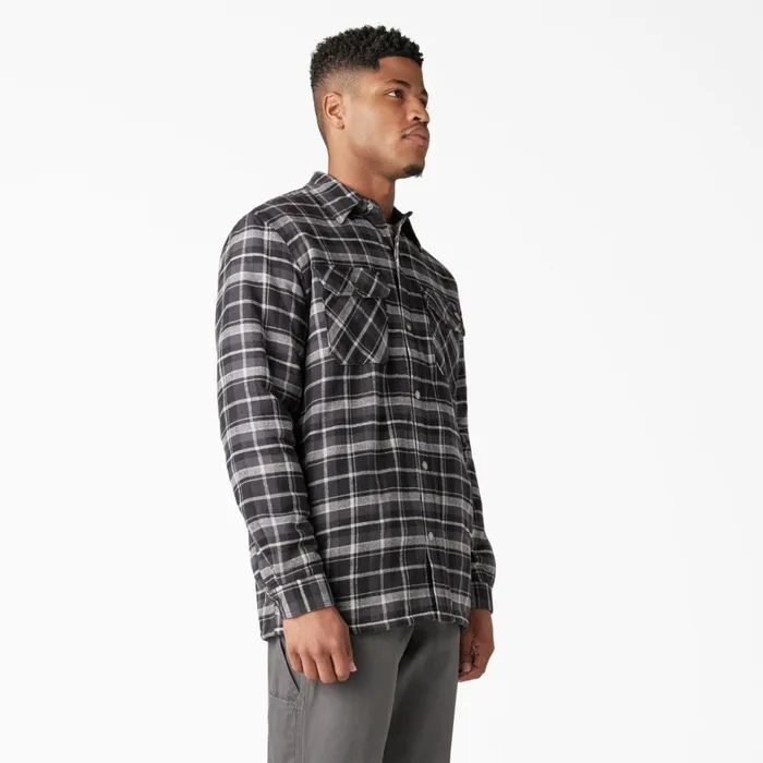 Dickies Outerwear Water Repellent FleeceLined Flannel Shirt Jacket CharcoalBlack Plaid Charcoalblack Plaid b1x 8211 Men Dickies Outerwear Water Repellent FleeceLined Flannel Shirt Jacket CharcoalBlack Plaid Charcoalblack Plaid b1x 8211 Men