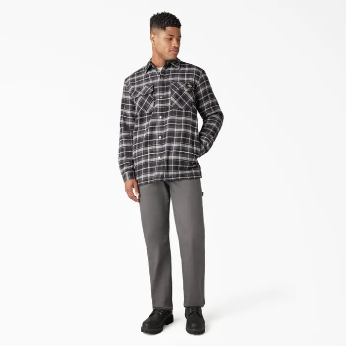 Dickies Outerwear Water Repellent FleeceLined Flannel Shirt Jacket CharcoalBlack Plaid Charcoalblack Plaid b1x 8211 Men Dickies Outerwear Water Repellent FleeceLined Flannel Shirt Jacket CharcoalBlack Plaid Charcoalblack Plaid b1x 8211 Men